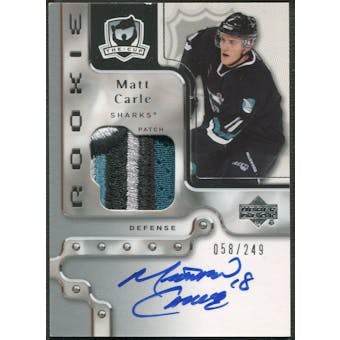 2006/07 The Cup #153 Matt Carle Rookie Patch Auto #058/249