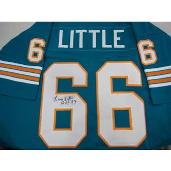 Larry Little Autographed Miami Dolphins Football Jersey