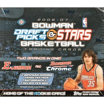 2006/07 Bowman Draft Picks & Stars Basketball Hobby Box