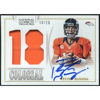2013 Panini National Treasures Colossal Materials Signature Jersey Numbers #36 Peyton Manning 10/25