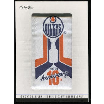 2012/13 Upper Deck O-Pee-Chee Team Logo Patches #TL55 Edmonton Oilers 1988-89 10th anniversary