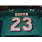 Ronnie Brown Autographed Miami Dolphins Teal Authentic Football Jersey