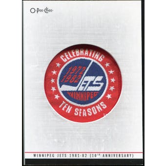 2012/13 Upper Deck O-Pee-Chee Team Logo Patches #TL62 Winnipeg Jets 1981-82 10th anniversary