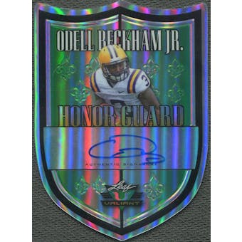 2014 Leaf Valiant Draft #HGOBJ Odell Beckham Jr. Honor Guard Die Cut Rookie Auto