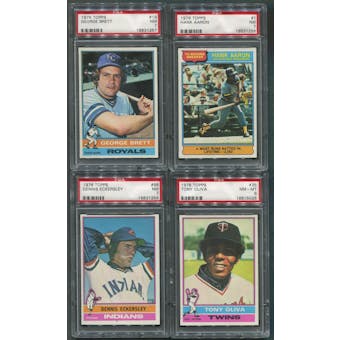 1976 Topps Baseball Complete Set (NM) With 15 PSA Graded Cards