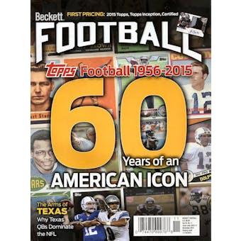 2015 Beckett Football Monthly Price Guide (#298 November) (60 Years of an American icon)
