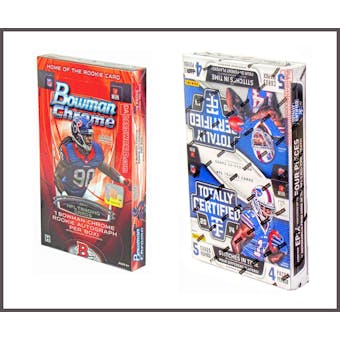 COMBO DEAL - 2014 Football Hobby Boxes (Bowman Chrome, Totally Certified)