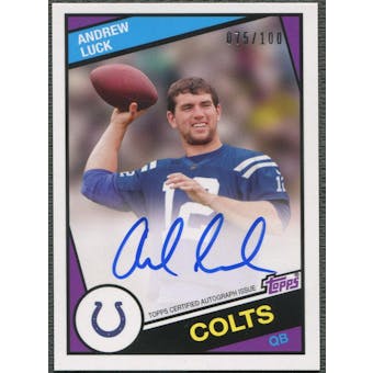 2012 Topps #1 Andrew Luck 1984 Autographs Rookie Auto #075/100