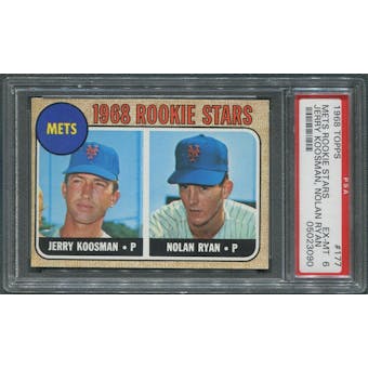 1968 Topps Baseball #177 Nolan Ryan Rookie PSA 6 (EX-MT)