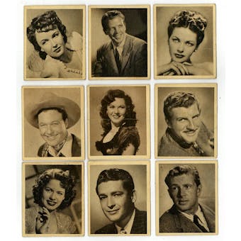 Bowman's Movie Stars (9) Card Lot