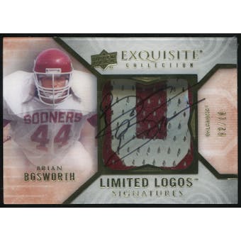 2013 Upper Deck Exquisite Collection Limited Logos #LLBB Brian Bosworth 2/10