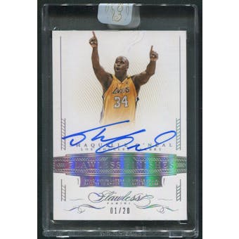 2014/15 Panini Flawless #39 Shaquille O'Neal Flawless Finishes Auto #01/20