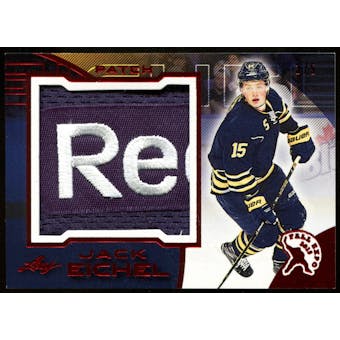 2015/16 Leaf 2015 Fall Expo Superlative Jack Eichel Exclusive Red Reebok Logo Jersey Patch Card 3/5