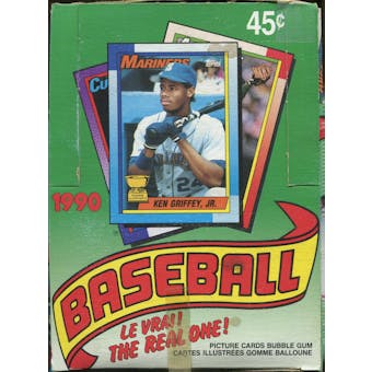 1990 O Pee Chee Baseball Wax Box