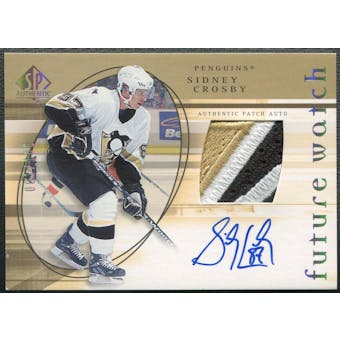 2005/06 SP Authentic #181 Sidney Crosby Limited Rookie Patch Auto #001/100