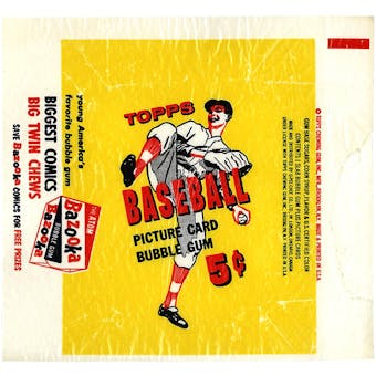 1956 Topps Baseball .5 Cent Wrapper