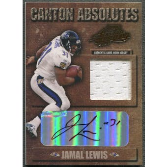 2003 Absolute Memorabilia #17 Jamal Lewis Canton Absolutes Jersey Auto #002/150