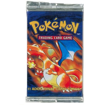 Pokemon Base Set 1 Sealed Booster Pack - Charizard Art UNSEARCHED