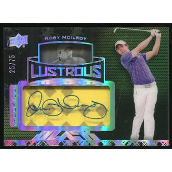2014 Upper Deck UD Black Lustrous Signatures #72 Rory McIlroy Shirt 25/75