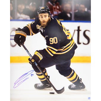 Ryan O'Reilly Autographed Buffalo Sabres Blue Jersey 16x20 Photo