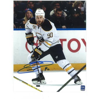 Ryan O'Reilly Autographed Buffalo Sabres White Jersey 8x10 Photo