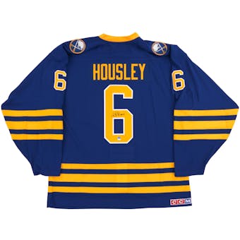 Phil Housley Autographed Buffalo Sabres Blue Throwback Jersey