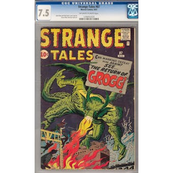 Strange Tales #87 CGC 7.5 (OW-W) *1206052020*