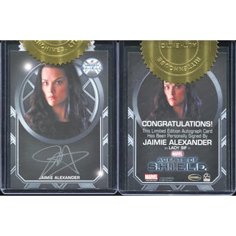 Marvel Agents of S.H.I.E.L.D. Season Two Trading Cards 9 Case Incentive - Jamie Alexander Autograph