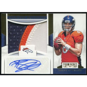 2012 Panini Prominence Premiere Materials Signatures Prime #1 Brock Osweiler 8/15