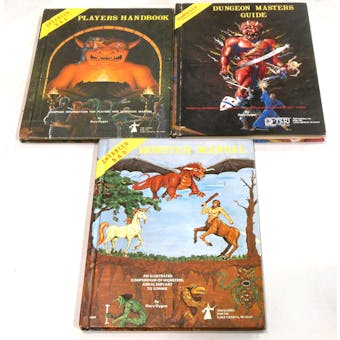 Advanced Dungeons & Dragons Rulebook Set - Players Handbook, Dungeon Masters Guide, Monster Manual