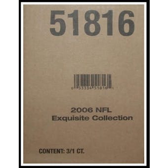 2006 Upper Deck Exquisite Football Hobby 3-Box Case (Reed Buy)
