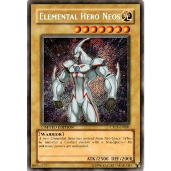 Yu-Gi-Oh Limited Edition Tin Single Elemental Hero Neos Secret Rare CT03-EN001