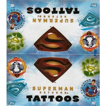 Superman Returns Tattoos 24 Pack Box (2006 Topps)