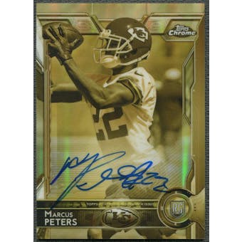 2015 Topps Chrome #124 Marcus Peters Rookie Sepia Gold Refractor Auto #10/50