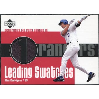 2003 Upper Deck Leading Swatches Jersey #AR1 Alex Rodriguez RBI