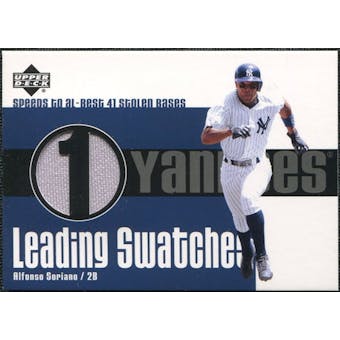 2003 Upper Deck Leading Swatches Jersey #AS Alfonso Soriano SB