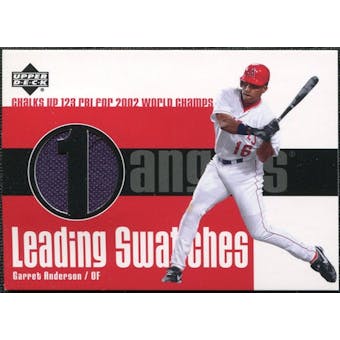 2003 Upper Deck Leading Swatches Jersey #GA Garret Anderson RBI
