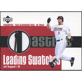 2003 Upper Deck Leading Swatches Jersey #JB1 Jeff Bagwell SLG SP