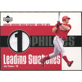 2003 Upper Deck Leading Swatches Jersey #JT Jim Thome HR