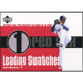 2003 Upper Deck Leading Swatches Jersey #PM Pedro Martinez K