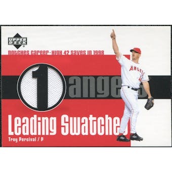 2003 Upper Deck Leading Swatches Jersey #TP Troy Percival SV