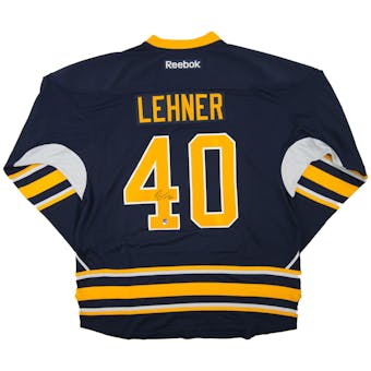 Robin Lehner Autographed Buffalo Sabres XL Blue Hockey Jersey