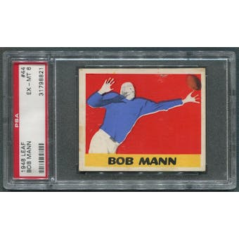 1948 Leaf Football #44 Bob Mann Rookie PSA 6 (EX-MT)