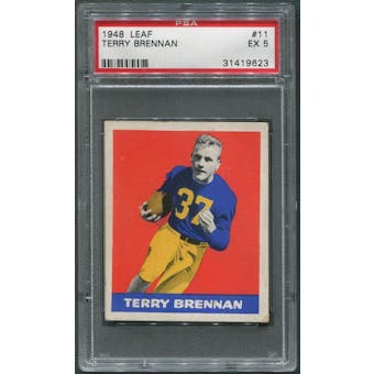 1948 Leaf Football #11 Terry Brennan Rookie PSA 5 (EX)