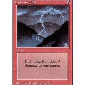Magic the Gathering 3rd Ed (Revised) Single Lightning Bolt - SLIGHT PLAY (SP)