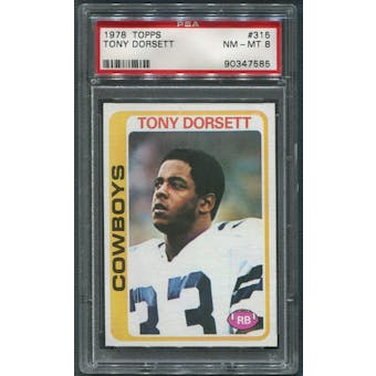 1978 Topps Football #315 Tony Dorsett Rookie PSA 8 (NM-MT)