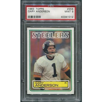 1983 Topps Football #356 Gary Anderson Rookie PSA 9 (MINT)