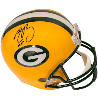 Aaron Rodgers Autographed Green Bay Packers Full Size Replica Helmet w/"XLV MVP" Inscription (Steiner)