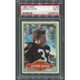 1980 Topps Football #195 Lester Hayes Rookie PSA 7 (NM)
