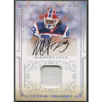 2007 Playoff National Treasures #123 Marshawn Lynch Rookie Jersey Auto #11/49